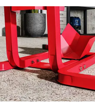 Caballete de Moto Delantera Soporte para Rueda Delantera de Moto Ajustable en 3 Niveles 60x55x43 cm Rojo