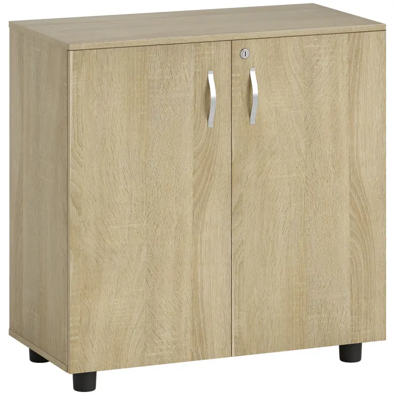 Archivador de Oficina con 2 Puertas Cerradura Estantes para Sala de Estar Estudio 80x40x80 cm Roble Archivador de Oficina con 2 Puertas Cerradura Estantes para Sala de Estar Estudio 80x40x80 cm Roble
