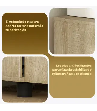 Archivador de Oficina con 2 Puertas Cerradura Estantes para Sala de Estar Estudio 80x40x80 cm Roble
