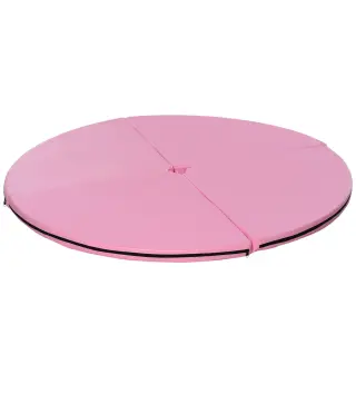 Colchoneta Pole Dance Plegable Portátil Alfombra de Pole Dance Ø150x5 cm para Casa Gimnasio Entrenamiento Danza Rosa