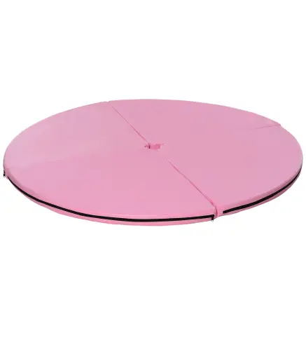 Colchoneta Pole Dance Plegable Portátil Alfombra de Pole Dance Ø150x5 cm para Casa Gimnasio Entrenamiento Danza Rosa