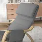 Silla Mecedora con Reposapiés Ajustable en 5 Posiciones Bolsillo Lateral Reposabrazos de Madera Reposacabezas Gris Silla Mecedora con Reposapiés Ajustable en 5 Posiciones Bolsillo Lateral Reposabrazos de Madera Reposacabezas Gris