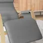 Silla Mecedora con Reposapiés Ajustable en 5 Posiciones Bolsillo Lateral Reposabrazos de Madera Reposacabezas Gris Silla Mecedora con Reposapiés Ajustable en 5 Posiciones Bolsillo Lateral Reposabrazos de Madera Reposacabezas Gris