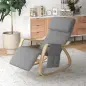 Silla Mecedora con Reposapiés Ajustable en 5 Posiciones Bolsillo Lateral Reposabrazos de Madera Reposacabezas Gris Silla Mecedora con Reposapiés Ajustable en 5 Posiciones Bolsillo Lateral Reposabrazos de Madera Reposacabezas Gris