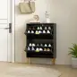 Zapatero Estrecho con 2 Puertas Acanaladas con Estantes Ajustables para 12 Pares de Zapatos 60x24x91,5 cm Negro Zapatero Estrecho con 2 Puertas Acanaladas con Estantes Ajustables para 12 Pares de Zapatos 60x24x91,5 cm Negro