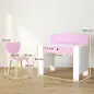 Escritorio Infantil con Silla en Forma de Osito con Cajón para Leer y Estudiar Mesa 80x41x74,5 cm y Silla 32,5x38x59 cm Escritorio Infantil con Silla en Forma de Osito con Cajón para Leer y Estudiar Mesa 80x41x74,5 cm y Silla 32,5x38x59 cm