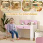 Escritorio Infantil con Silla en Forma de Osito con Cajón para Leer y Estudiar Mesa 80x41x74,5 cm y Silla 32,5x38x59 cm Escritorio Infantil con Silla en Forma de Osito con Cajón para Leer y Estudiar Mesa 80x41x74,5 cm y Silla 32,5x38x59 cm