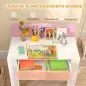 Escritorio Infantil con Silla en Forma de Osito con Cajón para Leer y Estudiar Mesa 80x41x74,5 cm y Silla 32,5x38x59 cm Escritorio Infantil con Silla en Forma de Osito con Cajón para Leer y Estudiar Mesa 80x41x74,5 cm y Silla 32,5x38x59 cm