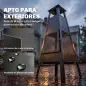 Brasero de Exterior con Chimenea Cónica 41x40,5x97 cm Acero al Carbono con Malla Protectora para Patio Terraza Negro