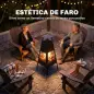 Brasero de Exterior con Chimenea Cónica 41x40,5x97 cm Acero al Carbono con Malla Protectora para Patio Terraza Negro