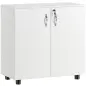 Archivador de Oficina con 2 Puertas Cerradura Estantes para Sala de Estar Estudio 80x40x80 cm Blanco Archivador de Oficina con 2 Puertas Cerradura Estantes para Sala de Estar Estudio 80x40x80 cm Blanco