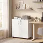 Archivador de Oficina con 2 Puertas Cerradura Estantes para Sala de Estar Estudio 80x40x80 cm Blanco Archivador de Oficina con 2 Puertas Cerradura Estantes para Sala de Estar Estudio 80x40x80 cm Blanco