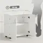 Archivador de Oficina con 2 Puertas Cerradura Estantes para Sala de Estar Estudio 80x40x80 cm Blanco Archivador de Oficina con 2 Puertas Cerradura Estantes para Sala de Estar Estudio 80x40x80 cm Blanco