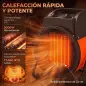 Calefactor Eléctrico Cerámico PTC 5000W Termostato Regulable 3 Modos Ángulo Ajustable Portátil para 48 ㎡ Naranja