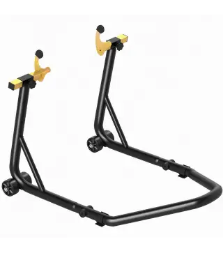 Caballete Elevador Universal Soporte Rueda Trasera Moto de Acero Robusta Carga 544 kg con Horquillas en U y L Ajustables