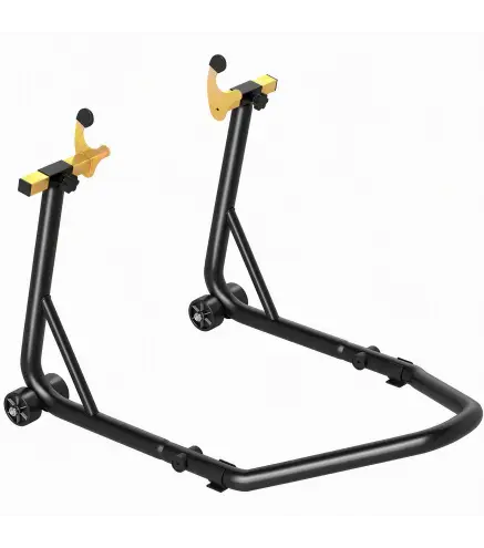 Caballete Elevador Universal Soporte Rueda Trasera Moto de Acero Robusta Carga 544 kg con Horquillas en U y L Ajustables