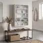 Botiquín de Pared de 5 Niveles con 2 Puertas de Cristal Estantes Ajustables Cerradura y 2 Llaves 60x17x82,5 cm Blanco Botiquín de Pared de 5 Niveles con 2 Puertas de Cristal Estantes Ajustables Cerradura y 2 Llaves 60x17x82,5 cm Blanco