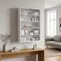 Botiquín de Pared de 5 Niveles con 2 Puertas de Cristal Estantes Ajustables Cerradura y 2 Llaves 60x17x82,5 cm Blanco Botiquín de Pared de 5 Niveles con 2 Puertas de Cristal Estantes Ajustables Cerradura y 2 Llaves 60x17x82,5 cm Blanco