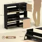 Zapatero Estrecho con 2 Cajones Abatibles Armario Taburete Oculto Estantes Ajustables 8-10 Pares 100x23,8x100 cm Roble