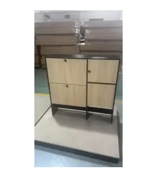 Zapatero Estrecho con 2 Cajones Abatibles Armario Taburete Oculto Estantes Ajustables 8-10 Pares 100x23,8x100 cm Roble