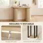 Mesa Consola con Patas Acanaladas Almacenamiento Oculto Patas de Columnas 103x35x80 cm Roble