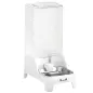 Dispensador de Agua Automático por Gravedad para Perros y Gatos 8 L Boquilla Abatible Cuenco de Acero Inoxidable Blanco