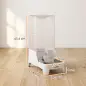Dispensador de Agua Automático por Gravedad para Perros y Gatos 8 L Boquilla Abatible Cuenco de Acero Inoxidable Blanco