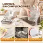 Dispensador de Agua Automático por Gravedad para Perros y Gatos 8 L Boquilla Abatible Cuenco de Acero Inoxidable Blanco