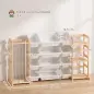Estantería Infantil de Juguetes de Madera con 12 Cajas Organizador de Peluches 3 Estantes 146x39,5x88 cm Natural Estantería Infantil de Juguetes de Madera con 12 Cajas Organizador de Peluches 3 Estantes 146x39,5x88 cm Natural