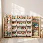 Estantería Infantil de Juguetes de Madera con 12 Cajas Organizador de Peluches 3 Estantes 146x39,5x88 cm Natural Estantería Infantil de Juguetes de Madera con 12 Cajas Organizador de Peluches 3 Estantes 146x39,5x88 cm Natural