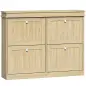 Zapatero Estrecho con 4 Puertas Abatibles y Estantes Ajustables para hasta 20 Pares Efecto Roble Zapatero Estrecho con 4 Puertas Abatibles y Estantes Ajustables para hasta 20 Pares Efecto Roble