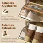 Zapatero Estrecho con 4 Puertas Abatibles y Estantes Ajustables para hasta 20 Pares Efecto Roble Zapatero Estrecho con 4 Puertas Abatibles y Estantes Ajustables para hasta 20 Pares Efecto Roble