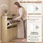 Zapatero Estrecho con 4 Puertas Abatibles y Estantes Ajustables para hasta 20 Pares Efecto Roble Zapatero Estrecho con 4 Puertas Abatibles y Estantes Ajustables para hasta 20 Pares Efecto Roble
