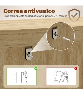 Zapatero Estrecho con 4 Puertas Abatibles y Estantes Ajustables para hasta 20 Pares Efecto Roble