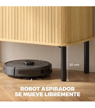 Zapatero de 5 Niveles con Puertas Correderas 4 Estantes Ajustables y Compartimentos Laterales Roble