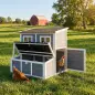 Gallinero para Exterior de Madera 100x86x100cm 2-4 Gallinas Nido Bandeja Extraíble Techo Impermeable Perchas Gris Claro Gallinero para Exterior de Madera 100x86x100cm 2-4 Gallinas Nido Bandeja Extraíble Techo Impermeable Perchas Gris Claro