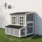 Gallinero para Exterior de Madera 100x86x100cm 2-4 Gallinas Nido Bandeja Extraíble Techo Impermeable Perchas Gris Claro Gallinero para Exterior de Madera 100x86x100cm 2-4 Gallinas Nido Bandeja Extraíble Techo Impermeable Perchas Gris Claro