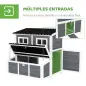 Gallinero para Exterior de Madera 100x86x100cm 2-4 Gallinas Nido Bandeja Extraíble Techo Impermeable Perchas Gris Claro Gallinero para Exterior de Madera 100x86x100cm 2-4 Gallinas Nido Bandeja Extraíble Techo Impermeable Perchas Gris Claro