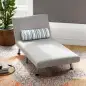 Sofá Cama Individual Plegable con Respaldo Ajustable de 5 Niveles Cojín y Tapizado de Lino Sintético 75x70x75 cm Gris