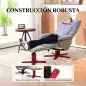 Sillón Relax Reclinable con Reposapiés Tapizado en Tejido Técnico Marco de Madera Función Basculante Gris Sillón Relax Reclinable con Reposapiés Tapizado en Tejido Técnico Marco de Madera Función Basculante Gris
