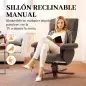 Sillón Relax Reclinable con Reposapiés Tapizado en Tejido Técnico Marco de Madera Función Basculante Marrón Oscuro Sillón Relax Reclinable con Reposapiés Tapizado en Tejido Técnico Marco de Madera Función Basculante Marrón Oscuro