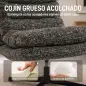Sillón con Reposapiés de Altura Ajustable Sillón Lectura Giratorio 360° de Chenilla Asiento Ancho Acolchado Grueso Gris Sillón con Reposapiés de Altura Ajustable Sillón Lectura Giratorio 360° de Chenilla Asiento Ancho Acolchado Grueso Gris
