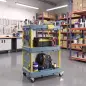 Carro de Herramientas con Ruedas de 3 Niveles con Panel Perforado 8 Ganchos para Garaje Taller Almacén Gris y Amarillo Carro de Herramientas con Ruedas de 3 Niveles con Panel Perforado 8 Ganchos para Garaje Taller Almacén Gris y Amarillo