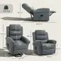 Sillón Relax Reclinable Eléctrico Levanta Personas con Masaje Vibratorio y Calor Control Remoto Gris