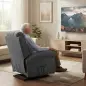 Sillón Relax Reclinable Eléctrico Levanta Personas con Masaje Vibratorio y Calor Control Remoto Gris