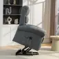 Sillón Relax Reclinable Eléctrico Levanta Personas con Masaje Vibratorio y Calor Control Remoto Gris