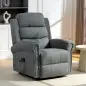 Sillón Relax Reclinable Eléctrico Levanta Personas con Masaje Vibratorio y Calor Control Remoto Gris