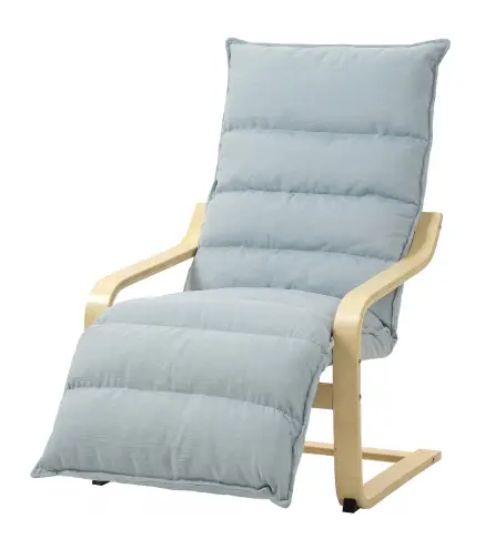 Butaca de Salón con Reposapiés Ajustable Tapizada en Terciopelo con Marco de Madera 67x93x105 cm Azul Claro