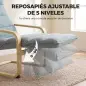 Butaca de Salón con Reposapiés Ajustable Tapizada en Terciopelo con Marco de Madera 67x93x105 cm Azul Claro