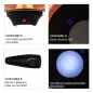 Calefactor Exterior 1000/2000W Estufa Colgante de Techo Infrarrojos Radiante Halógeno con Control Remoto Luz LED para Interior y Calefactor Exterior 1000/2000W Estufa Colgante de Techo Infrarrojos Radiante Halógeno con Control Remoto Luz LED para Interior y